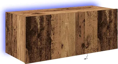 Obrázok produktu pre vidaXL TV skrinka s LED osvetlením z recyklovaného dreva 80 x 35 x 31 cm drevotrieska