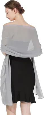 Productafbeelding van Chiffon Omslagdoek Transparant - Cover-up voor Bruiloft en Gala