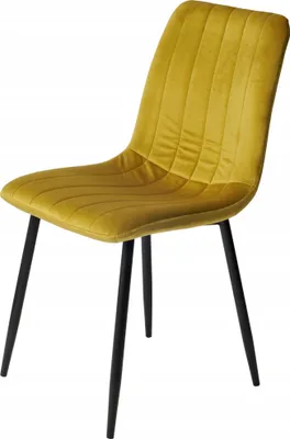 Produktbild von Ekspand | Stuhl SAMT - gesteppt - Gelb - Hoher Komfort - Modernes Design für Esszimmer und Loft