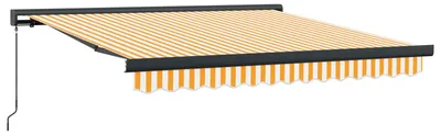 Immagine prodotto di vidaXL Tenda retrattile gialla e bianca 3x2,5 m in tessuto e alluminio