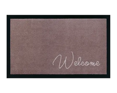Zdjęcie produktu dla Wycieraczka antypoślizgowa 45x75cm z rantem, kolor brązowy WELCOME