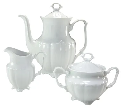Produktbild von CreaTable, 16028, Maria Theresia Weiss, Kaffeegarnitur 3-tlg, Porzellan