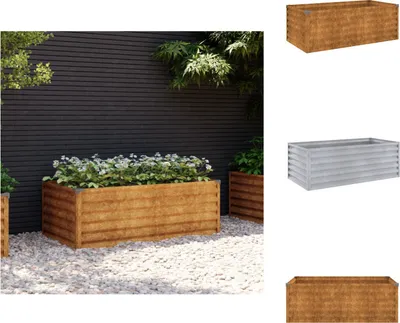 Obrázok produktu pre vidaXL Zvýšený záhon 100x50x36 cm Corten oceľ - Kvetináče a sadenice