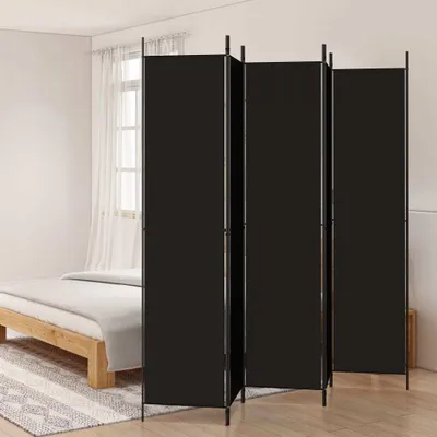 Produktbild von Möbel 5-tlg. Paravent Schwarz 250x220 cm Stoff - Paravents 350205
