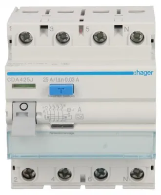 Immagine prodotto di RCD 4P 25A 0,03A tipo A CDA425J