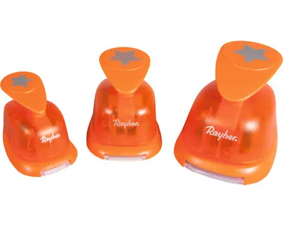 Produktbild von Rayher Motivlocher Set mit 3 Stern-Motiven