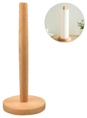 Holz-Papierrollenständer, Antirutsch, 31,5x13 cm, für Küche & Bad