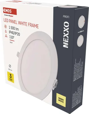 LED podhledové svítidlo NEXXO bílé, 22,5 cm, 18 W, teplá bílá