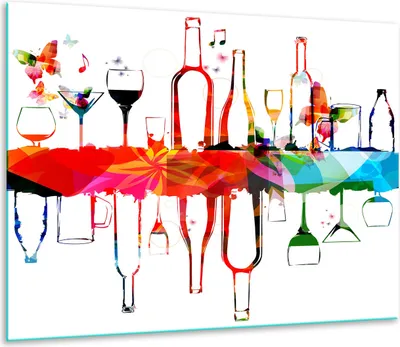 Produktbild von Herdabdeckplatten Glaskeramikkochfeld-Abdeckung Spritzschutz Glas 60x52cm Wein