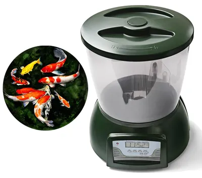 Automatischer Teichfutterautomat 4,5 l mit Timer, batteriebetrieben
