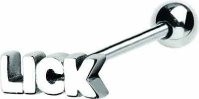 Produktbild von Zungenpiercing Schmuck Stahl 316 Casting Lick Intim - 16.0 Millimeter