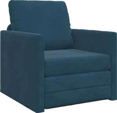 Immagine prodotto di vidaXL Divano letto Blu 74 x 77 x 81 cm in velluto