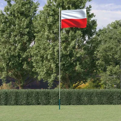 Produktbild von Design Möbel Flagge Polens mit Mast 6,23 m Aluminium - 2024 Neu