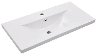 Produktbild von vidaXL Einbauwaschbecken 81x39,5x18,5 cm Keramik Weiß