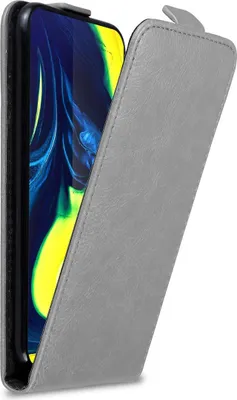 Produktbild von Cadorabo Hülle für Samsung Galaxy A80 / A90 4G Schutz Hülle in Grau Flip Etui Handyhülle Case Cover