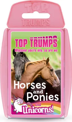 Obrázok produktu pre Winning Moves Horses, Ponies and Unicorn - Top Trumps kartová hra [ENG]