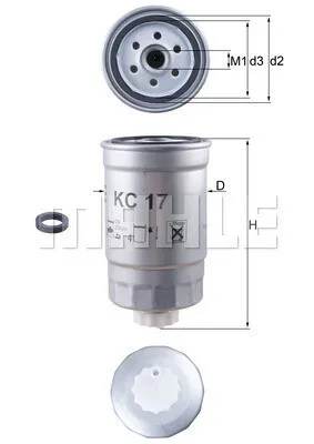 Produktbild von Kraftstofffilter MAHLE KC 17D