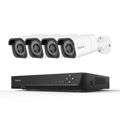 Obrázok produktu pre Reolink RLK8-800B4-A, vonkajší monitorovací systém 4K 8MP, 4x 8MP kamera PoE a 8CH 2TB HDD NVR, nahrávanie 24/7, detekcia osôb/vozidiel