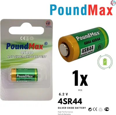 Produktbild von 1x 4SR44 Foto-Batterie PoundMax 6,2V V28PX PX28 544 SilberOxid im Blister