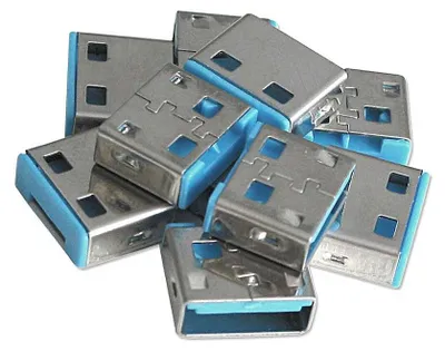 Produktbild von Lindy 40462, Schnittstellenblockierung, USB Typ-A, Blau, Acrylnitril-Butadien-Styrol (ABS), 10 Stück(e), Polybag