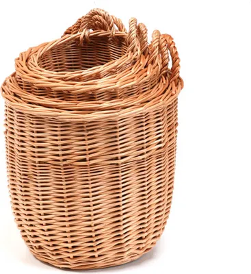 Produktbild von JIPRO® Hängekorb aus Weide Confort IV. - Weidenkorb - Ø 28 x H 28(cm)
