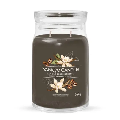 Image de Yankee Candle Vanilla Bean Espresso Signature Bougie Parfumée Grand Verre 567 g
