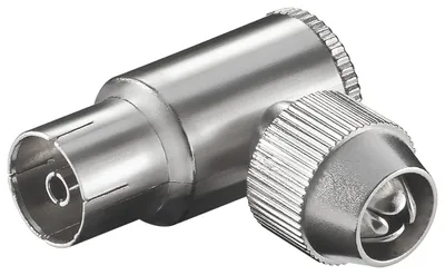 Produktbild von Koax-Winkelkupplung mit Schraubbefestigung schraubbarer Koax-Stecker aus Metall