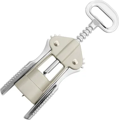 Produktbild von FMprofessional Wein-/Proseccoöffner, Korkenzieher für Kunststoffkorken, Kellnermesser mit Kapselheber (Farbe: Silber/Beige)