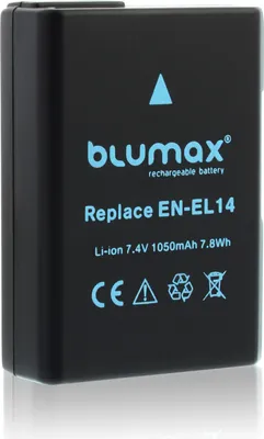 Produktbild von 2x Blumax Akku | für Nikon EN-EL14 Digitalkamera | Kapazität 1050mAh |Spannung 7,4Volt | Video- und Kamerazubehör