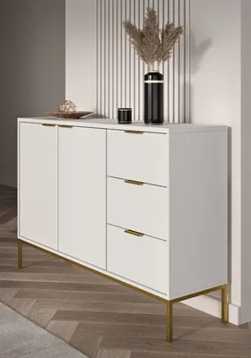 Produktbild von Kommode Austin - moderne Anrichte mit 2 Türen & 3 Schubladen, 150x40x100 cm