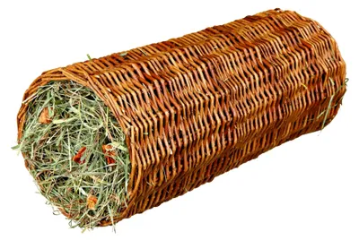Produktbild von Weidentunnel mit Heu/Karotte, ø 15 × 33 cm, 110 g