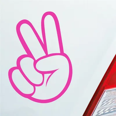 Produktbild von Auto Aufkleber Peace Shocker Zeichen Tuning 10x7 cm Pink Sticker Heckscheibenaufkleber