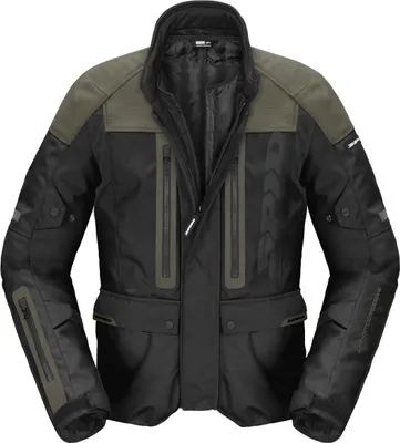 Immagine prodotto di Giacca da moto in tessuto impermeabile Spidi Traveler 3 Evo H2Out, nero/oliva, L
