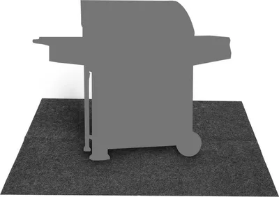 Obrázok produktu pre Fiqops BBQ Mat Barbecue Mat Grey Ohňovzdorný koberec Underlay Vodotesný koberec na grilovanie Olejotesný vonkajší koberec na grilovanie 75 * 120 cm