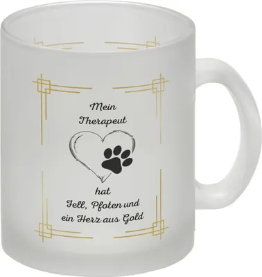 Produktbild von Hund Glas Tasse eine bunte Tasse für Tierliebhaber