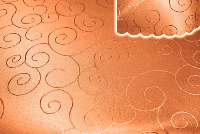 Produktbild von Tischdecke orange 110x140 cm eckig damast Ornamente Mitteldecke bügelfrei fleckenabweisend