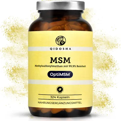 Produktbild von QIDOSHA MSM Kapseln OptiMSM®, 800 mg Methylsulfonylmethan je Kapsel, 324 Stück
