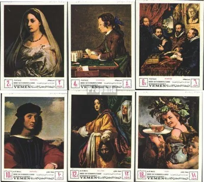 Produktbild von Briefmarken Jemen (Königreich) 1968 Mi 503B-508B (kompl.Ausg.) postfrisch Florentinische Kunstwerke