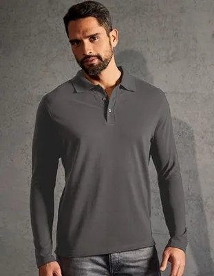 Produktbild von Promodoro 4600 | Herren Langarm-Polo  Heavy Polo Longsleeve - Farbe: Steel Gray - Größe: 3XL