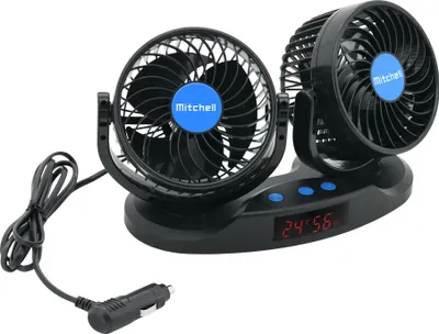 Zdjęcie produktu dla Wentylator Duo z termometrem (12V)