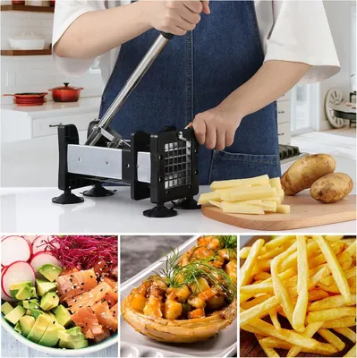 Produktbild von Professioneller Kartoffelschneider mit Edelstahlklingen und Antirutschtechnologie