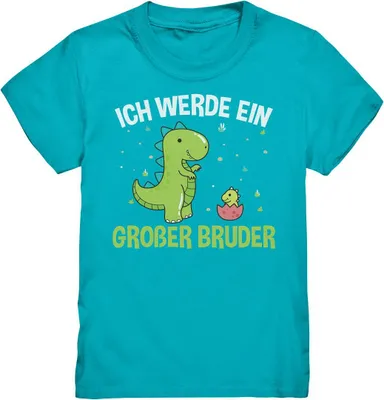 Produktbild von Dinosaurier Ich werde ein Großer Bruder Shirt – Swimming Pool / 122/128 (7-8)