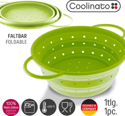 Produktbild von Coolinato faltbares Silikon-Sieb 24 cm grün