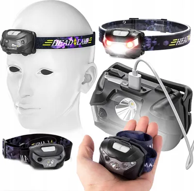 Zdjęcie produktu dla Latarka Led Czołowa Mocna Akumulatorowa Czołówka Na Głowę Usb Różne Tryby