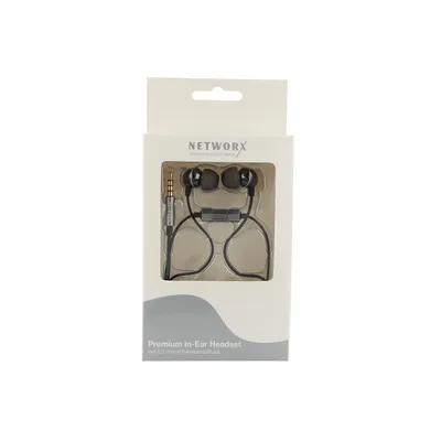 Produktbild von Networx Premium In Ear Kopfhörer Headset Keramik Ohrhörer Musik Handy schwarz