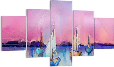 Produktbild von Bild auf Leinwand - Leinwandbild - Segelboot See - 125x70cm - Wand Bild - Wanddeko - Wandbilder - Leinwanddruck - Bilder - Kunstdruck - Wanddekoration - Leinwand bilder - Wandkunst - EA125x70-4099