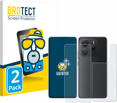 Produktbild von 2x BROTECT Schutzfolie für Xiaomi Redmi Note 14 (Display+Rückseite) Displayschutz Displayschutzfolie Folie Matt Entspiegelungsfolie