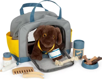 Produktbild von Small Foot - Knuffel Hond met Draagtas en Verzorgingsset