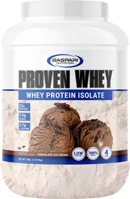 Imagen del producto de Gaspari Nutrition | Proteína de suero de leche (Whey Protein) / Aislado de proteína de suero de leche, sabor helado de chocolate