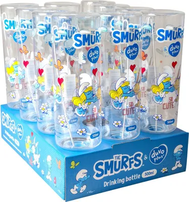 Produktbild von Duvo+ Trinkflasche Schlumpfine transparent 500 ml
